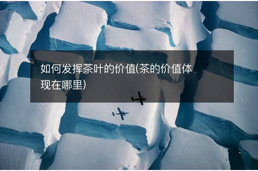 如何发挥茶叶的价值(茶的价值体现在哪里)