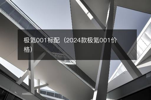 极氪001标配（2024款极氪001价格）