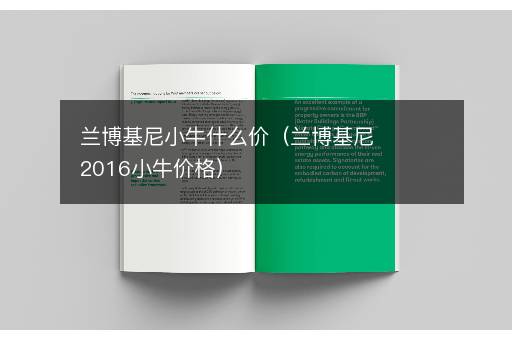 兰博基尼小牛什么价（兰博基尼2016小牛价格）